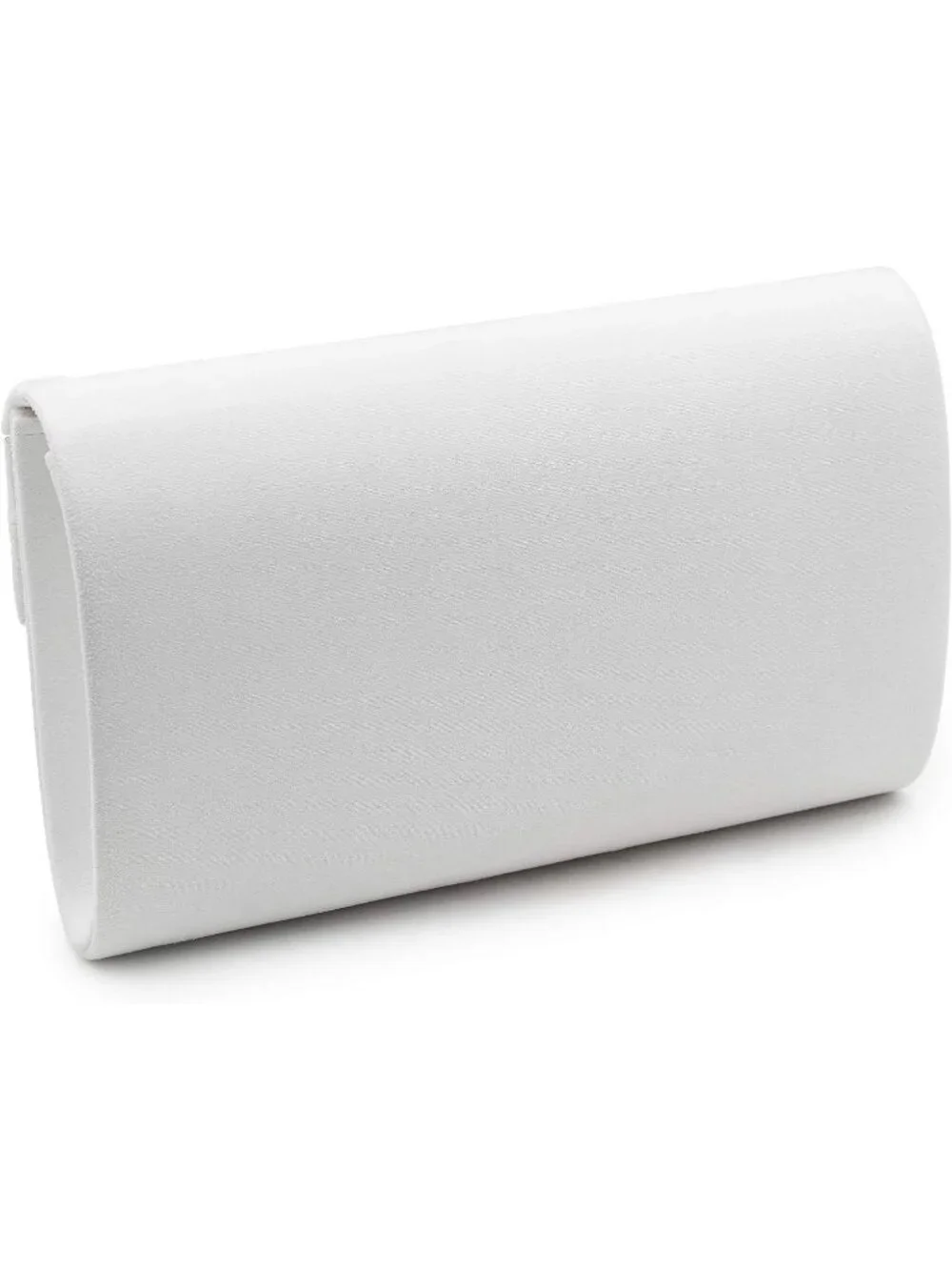 Women's White Suede Pleated Clutch Purse For Evening Cross Body Bag Chain